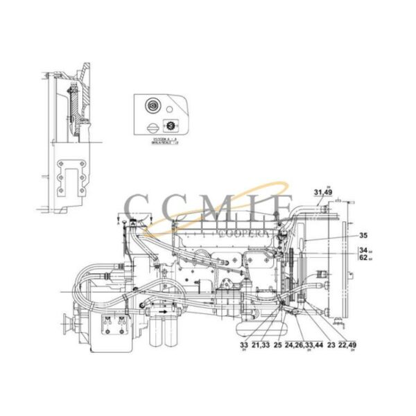 Volvo TWD1031VE-CL36432 A42517.1100 reach stacker parts