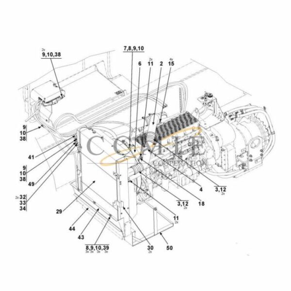 QSM11 engine radiator reach stacker spare parts