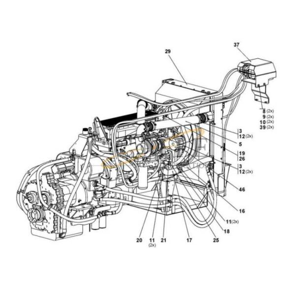 QSM11 A52944.0200 engine radiator reach stacker spare parts