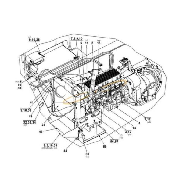 A52944.0400 engine radiator reach stacker cooling system parts