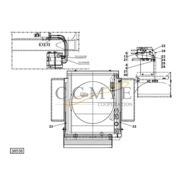 TWD1240VE A52945.0200 engine radiator reach stacker parts