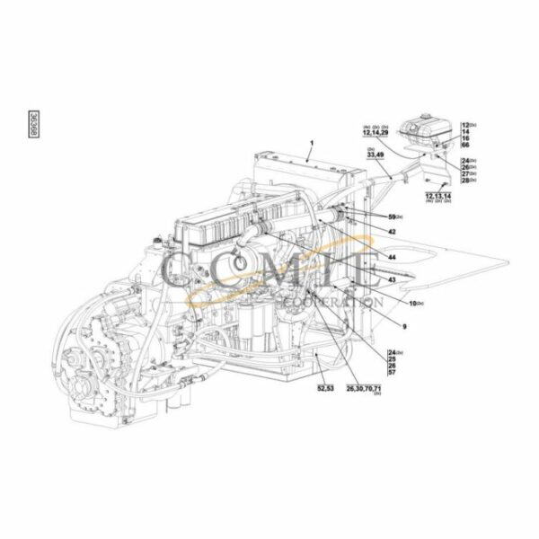 TAD1250VE A49718.0300 engine radiator reach stacker parts