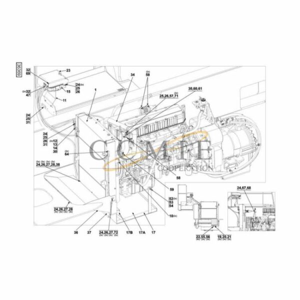 Kalmar A49718.0300 engine radiator reach stacker parts