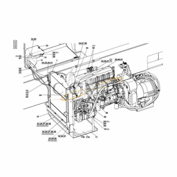 Kalmar A52944.0100 engine radiator reach stacker parts