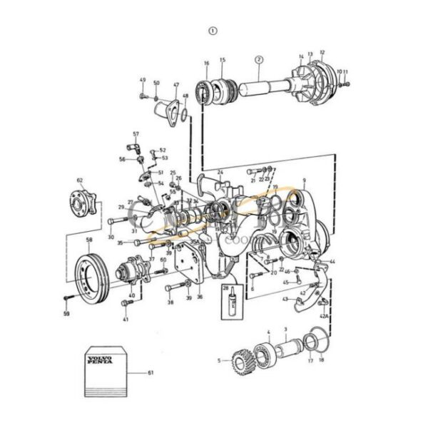 920871.0079 engine water pump and thermostat reach stacker parts