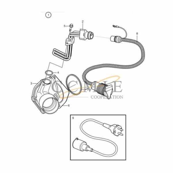 Kalmar 920871.0073 engine heater reach stacker spare parts