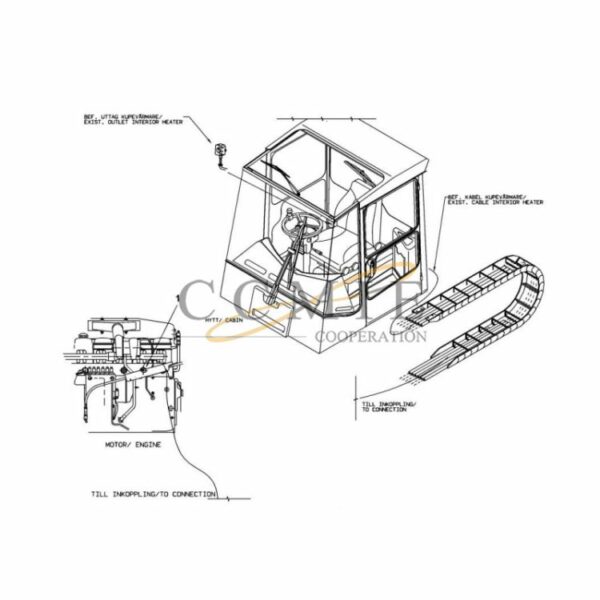 Kalmar 335203.0100 engine heater reach stacker spare parts