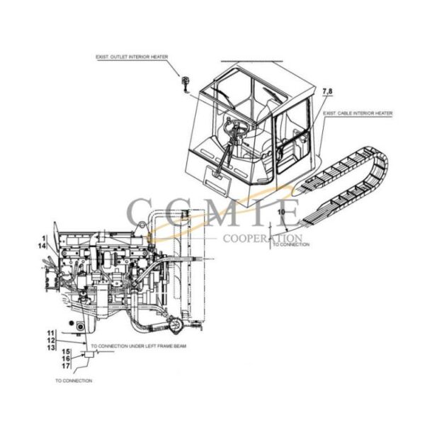 A43572.0500 engine heater and cabin reach stacker spare parts