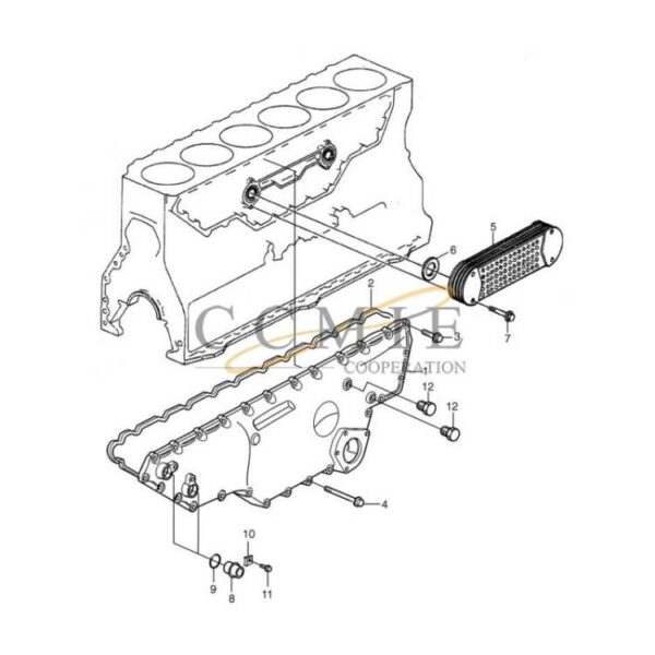 Kalmar 920871.0073 engine oil cooler reach stacker spare parts