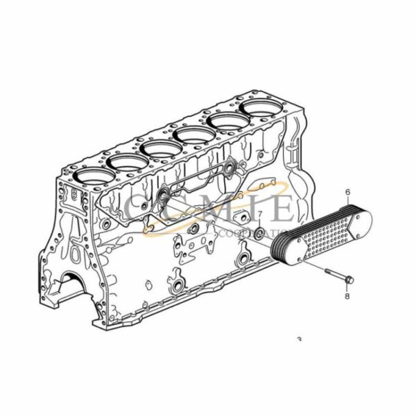 Kalmar 920871.0112 engine oil cooler reach stacker spare parts