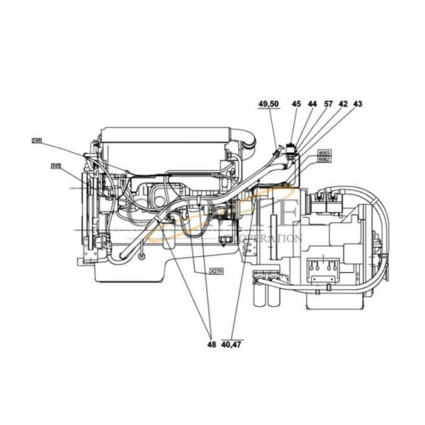 Volvo - A41665.0900 engine reach stacker spare parts