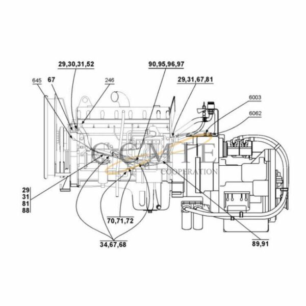 Kalmar A40300.0700 QSM11 electrical system spare parts