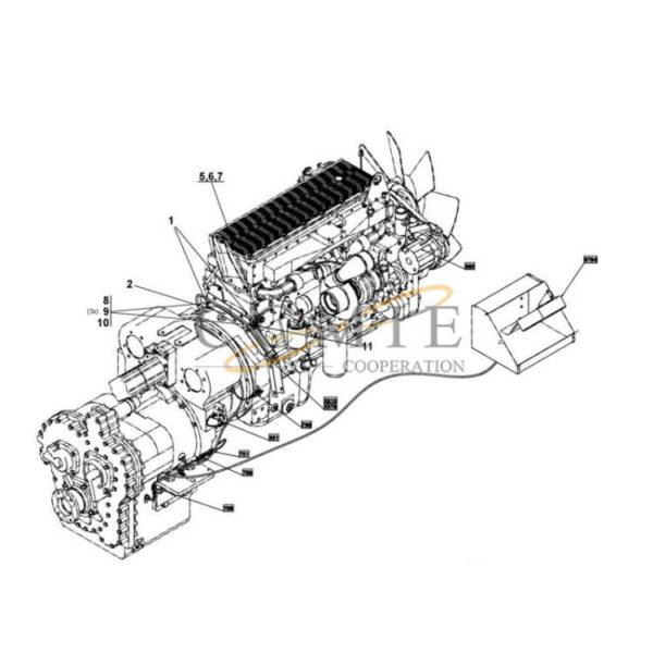 Kalmar reach stacker A47323.0200 drivetrain spare parts
