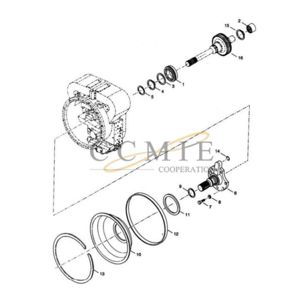 Kalmar 922297.0106 gear box turbine shaft spare parts