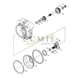 Kalmar 922297.0118 gear box turbine shaft spare parts