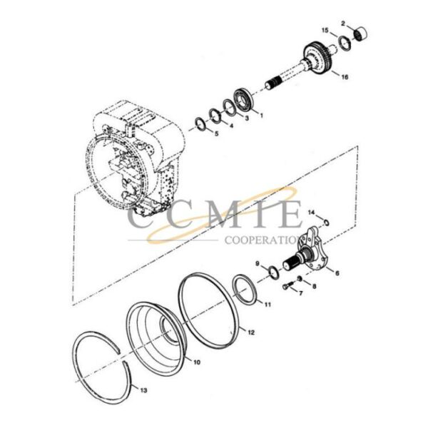 Kalmar 922297.0118 gear box turbine shaft spare parts
