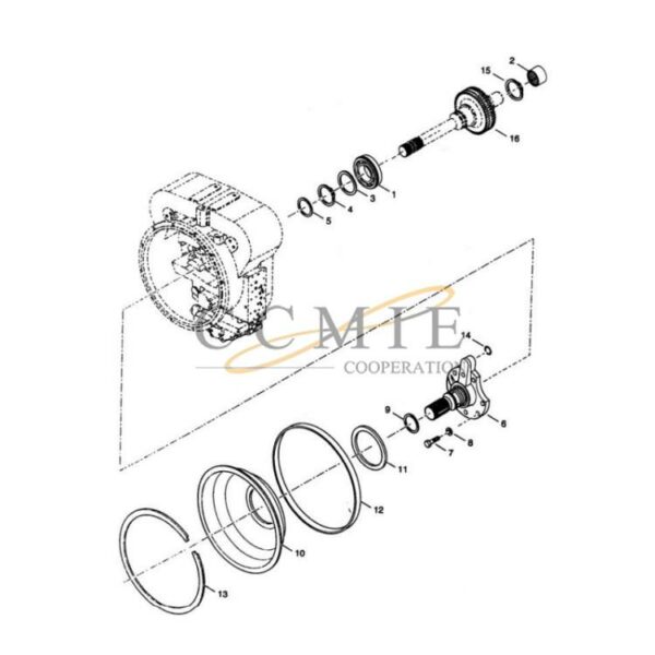 Kalmar 922297.0119 gear box turbine shaft spare parts