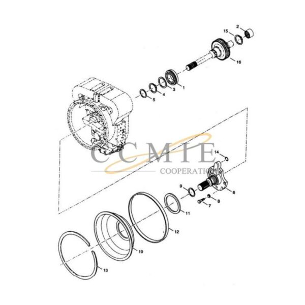 Kalmar 922297.0134 gear box turbine shaft spare parts