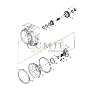 Kalmar 922297.0138 gear box turbine shaft spare parts