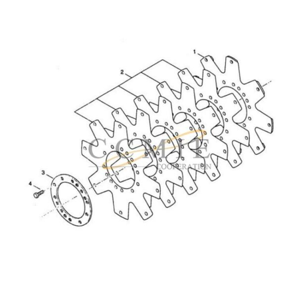 Kalmar 922297.0118 gear box drive plate spare parts