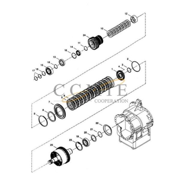 Kalmar 922297.0119 forward shaft group spare parts
