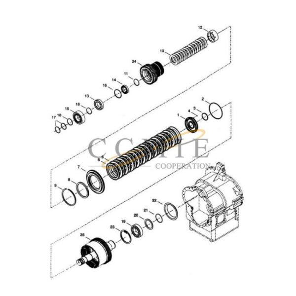 Kalmar 922297.0134 forward shaft group spare parts