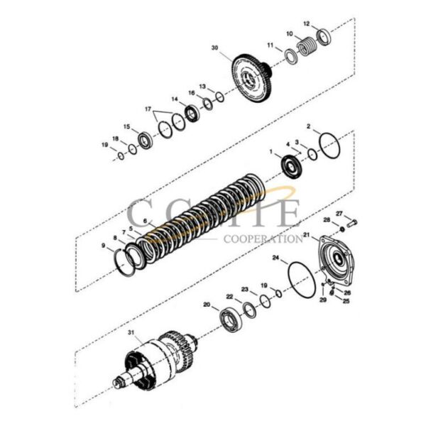 3rd clutch group spare parts reach stacker 922297.0118 gear box