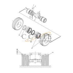Kalmar A43938.0100 drive axle 450 18.00x33 spare parts