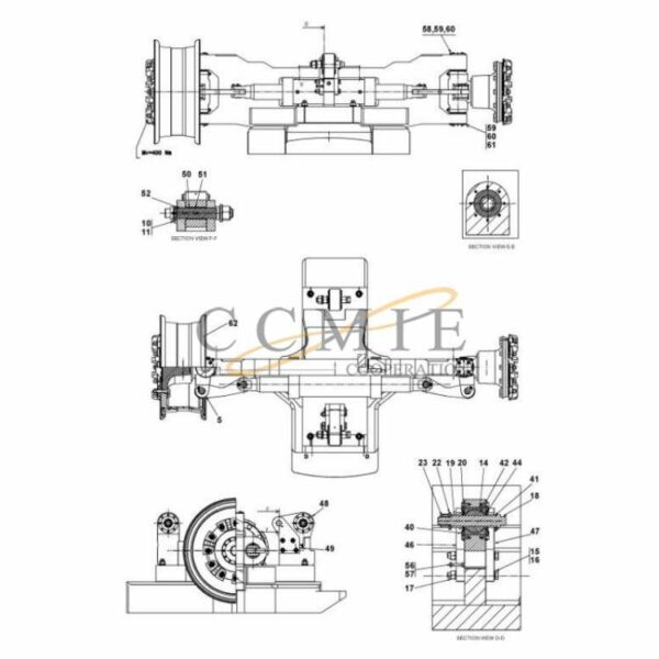 A48011.0100 Kalmar steering axle 18.00x33 spare parts
