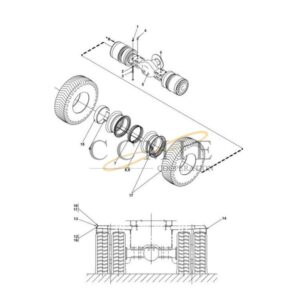 Kalmar A43938.0200 drive axle 450 18.00x33 spare parts