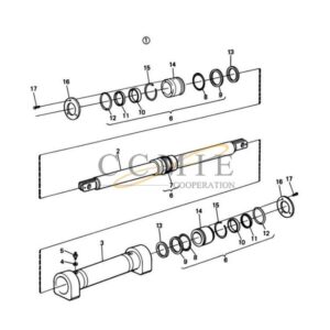 A25935.0100 Kalmar reach stacker steering cylinder spare parts