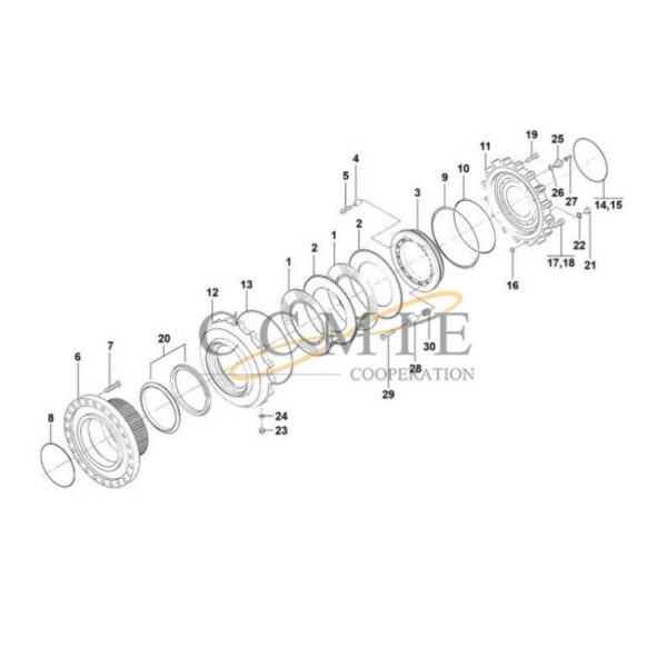 Kalmar 923562.0074 drive wheel brake spare parts