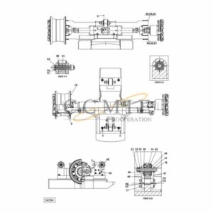 A49865.0100 Kalmar steering axle 18.00x25 spare parts