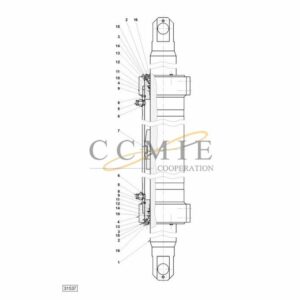 924071.0001 Kalmar reach stacker steering cylinder spare parts