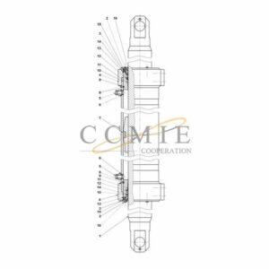 924071.0002 Kalmar reach stacker steering cylinder spare parts