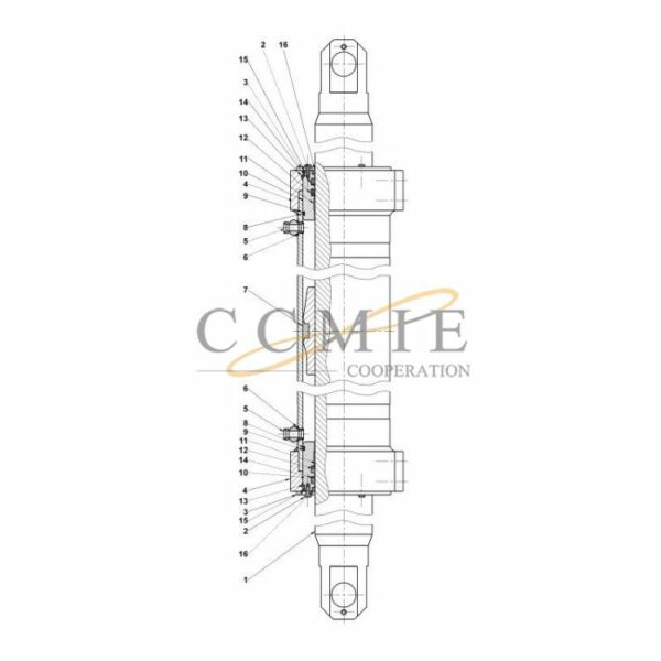 924071.0002 Kalmar reach stacker steering cylinder spare parts