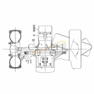 A39630.0100 Kalmar steering axle 18.00x25 spare parts