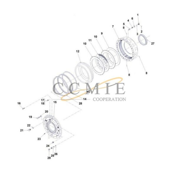 Kalmar 922473.0053 drive wheel brake spare parts