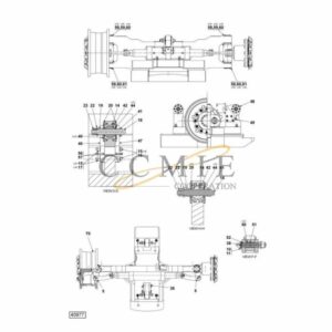 A54741.0200 Kalmar steering axle 18.00x33 spare parts