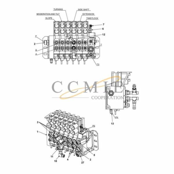 923853.0112 Kalmar hydraulic valve assy spare parts