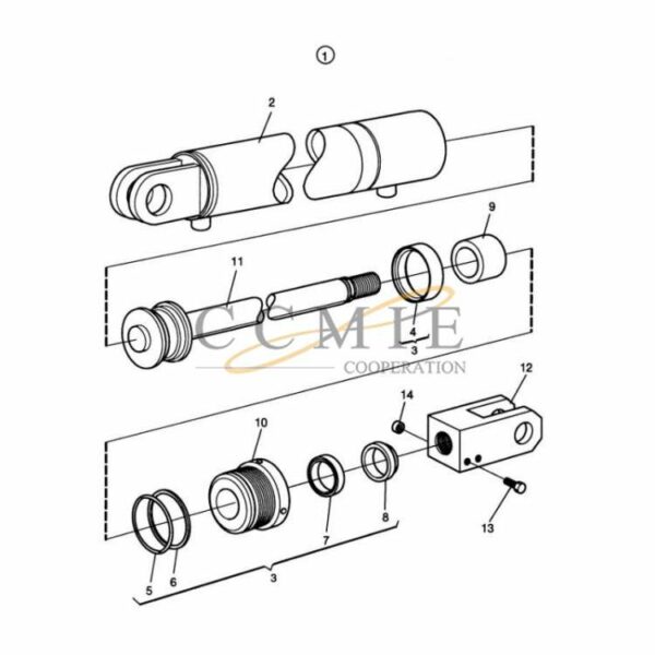 A24057.0200 Kalmar side shifting cylinder spare parts