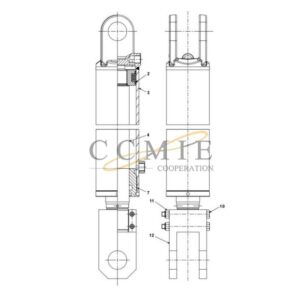 924015.0857 Kalmar side shifting cylinder spare parts