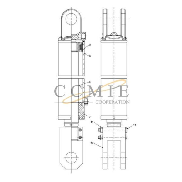 924015.0857 Kalmar side shifting cylinder spare parts
