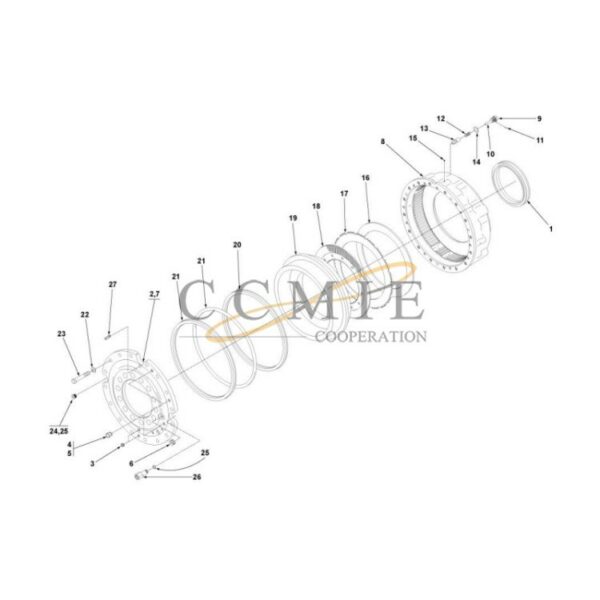 Kalmar 922473.0059 drive wheel brake spare parts