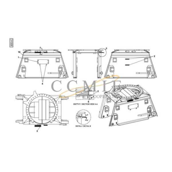 Kalmar 923853.0056 side shift carriage spare parts