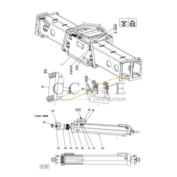 Kalmar 923853.0061 side shift carriage spare parts