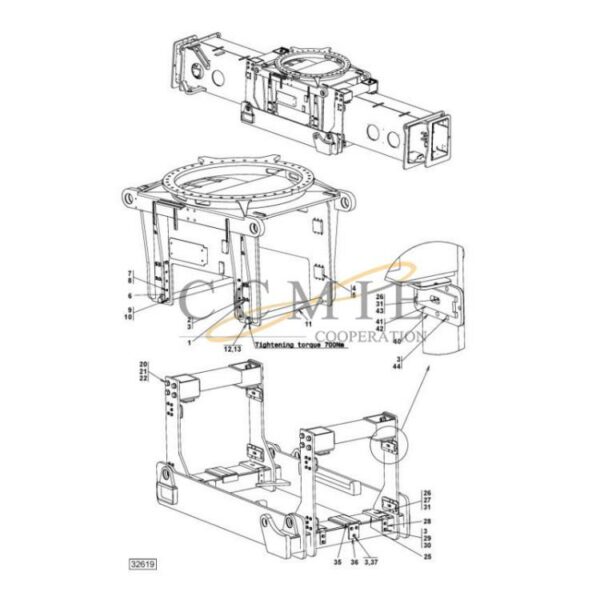 Kalmar 923853.0062 side shift carriage spare parts