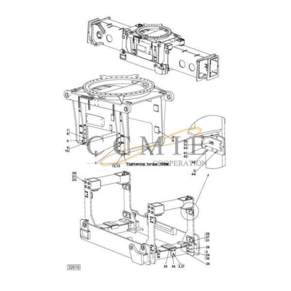 Kalmar 923853.0063 side shift carriage spare parts