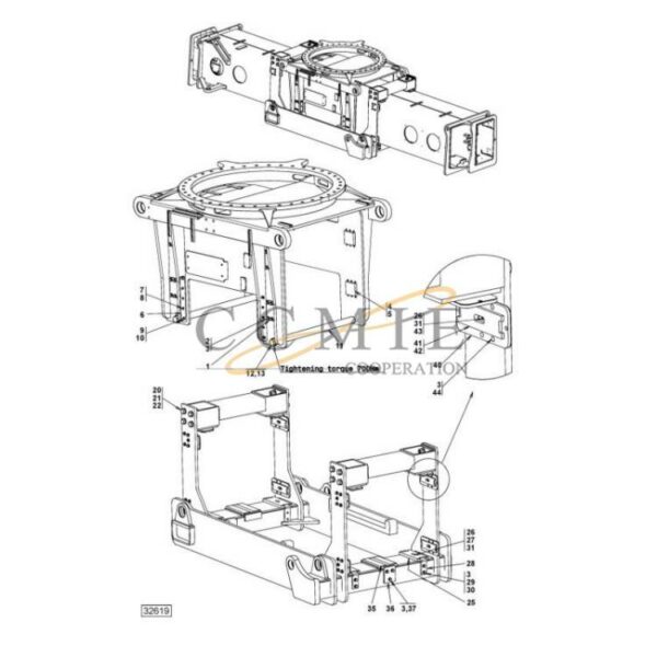 Kalmar 923853.0075 side shift carriage spare parts