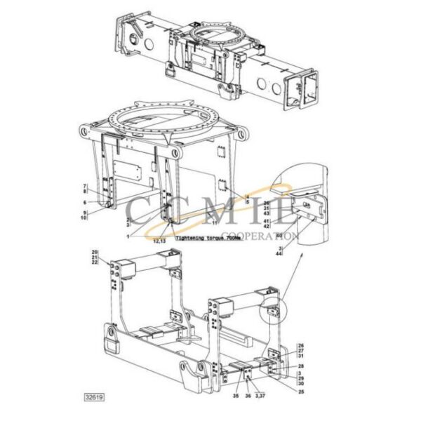 Kalmar 923853.0076 side shift carriage spare parts